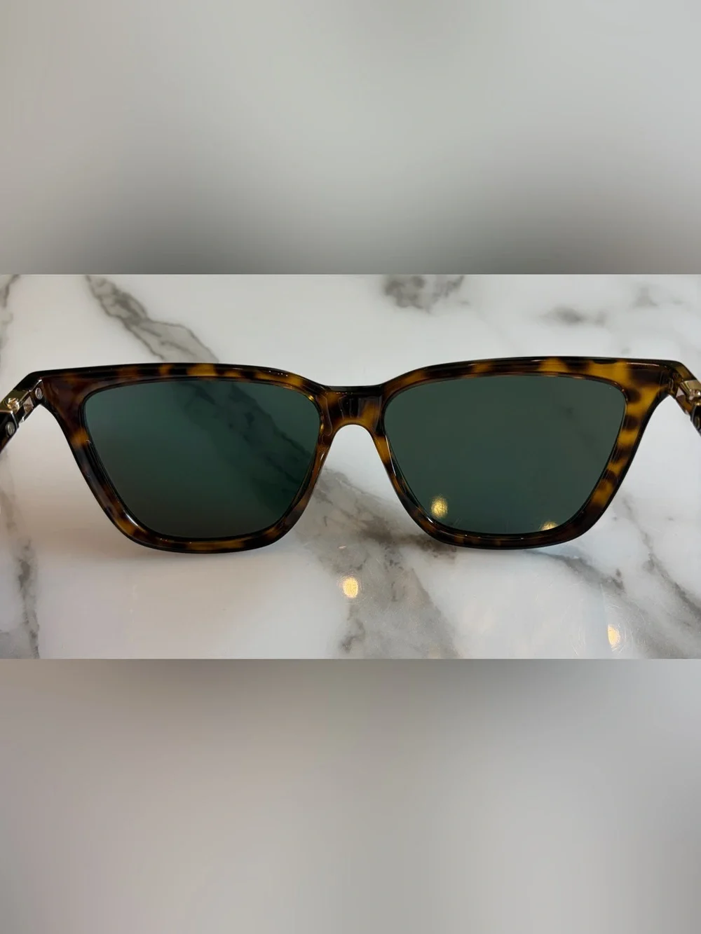 Givenchy GV7160/S Tortoise Wayfarer Sunglasses 55mm Green Lenses w/Case
